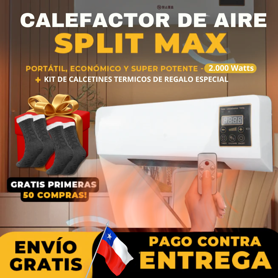 Calefactor De Aire Acondicionado Portátil Splitmax Ultra Potente Chile 4481