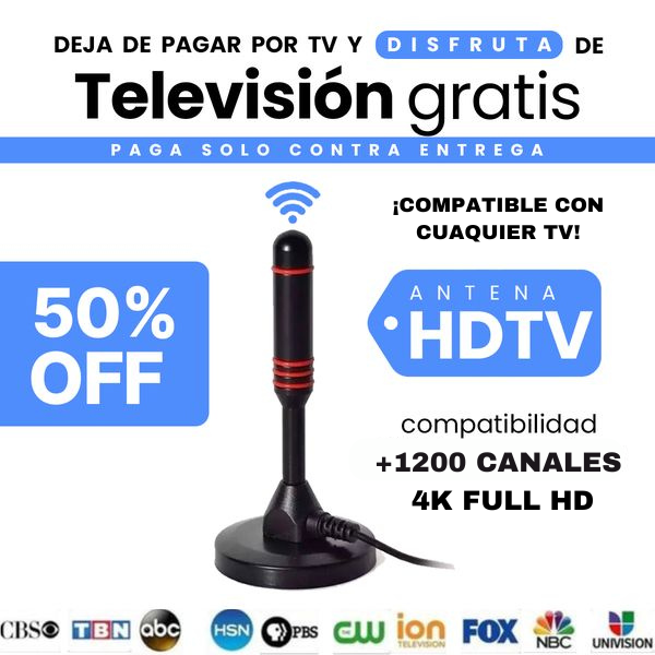 Antena Hd De Televisión Digital Smart Tv