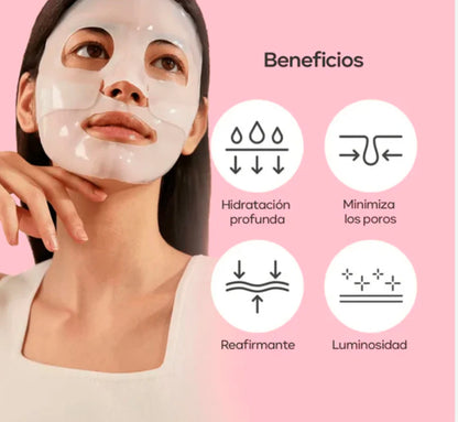 Mascarilla Facial Hidratant Colageno | 6 Mascarillas + 4 gratis (10 Mascarillas)