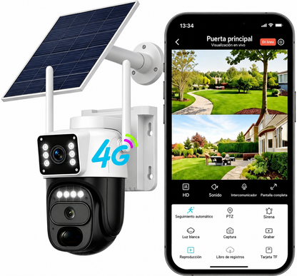 Cámara de Seguridad Solar 4G 360° | Vigilancia sin WiFi