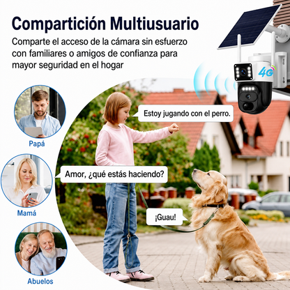 Cámara de Seguridad Solar 4G 360° | Vigilancia sin WiFi