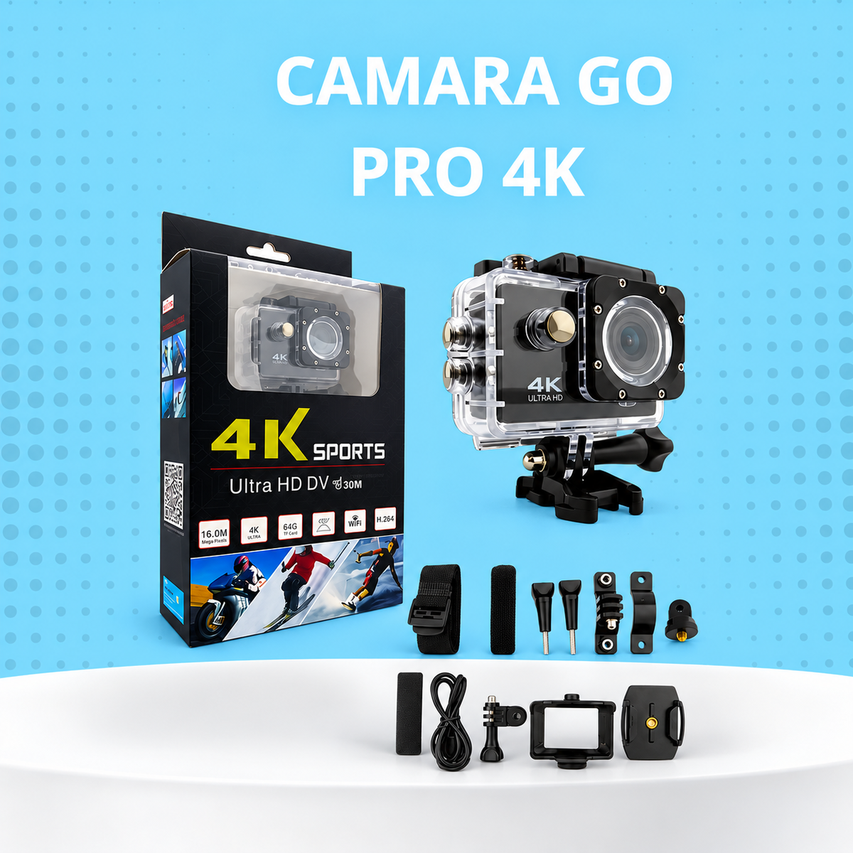 📸 Cámara de Acción 4K – ¡Graba tus aventuras como un profesional!