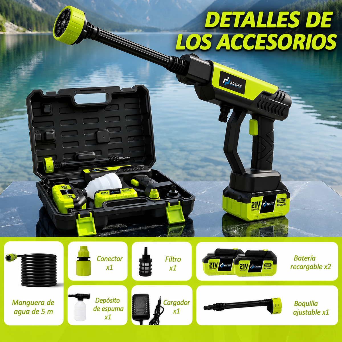 Hidrolavadora Inalámbrica Portátil | Limpieza Potente para Auto y Hogar