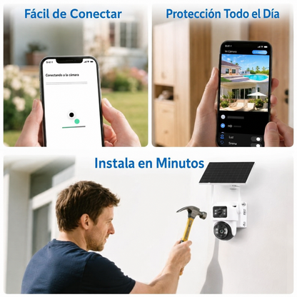 Cámara de seguridad digital solar LTE 4G para exteriores AOC