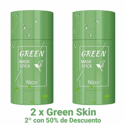 Máscara de Té Verde y Arcilla Blanca - Green Skin [Anti grasa y acné]