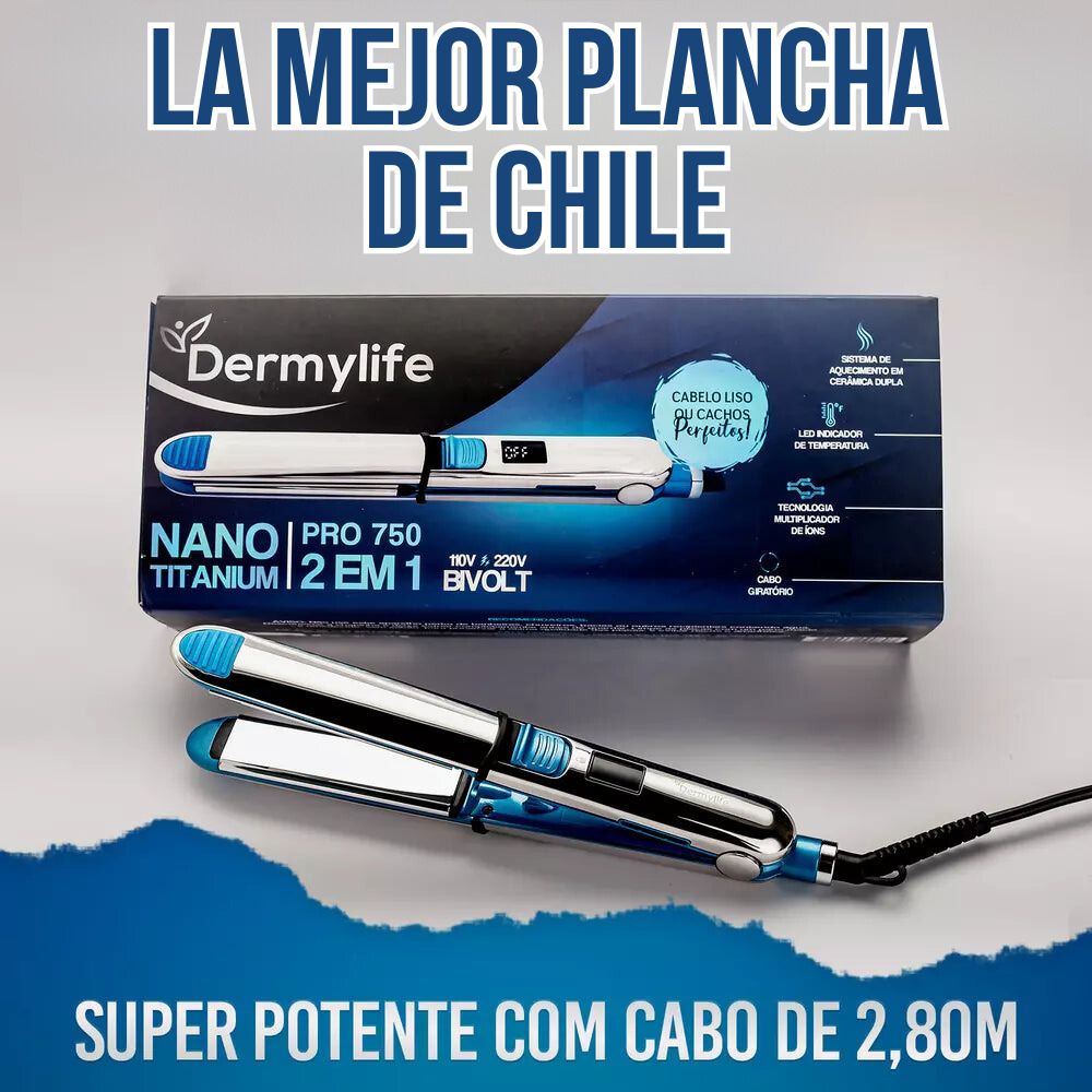 Plancha Nano Titanium Pro750 | Profesional - 2 en 1 - Original