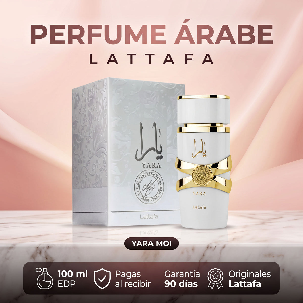 Perfume árabe Lattafa Yara Moi 100 ml EDP original con su caja