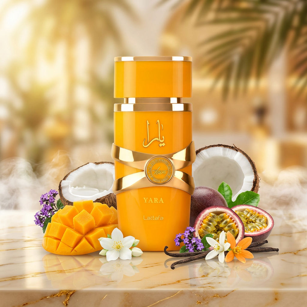 Yara Tous con mango, coco, maracuyá, jazmín, heliotropo y vainilla