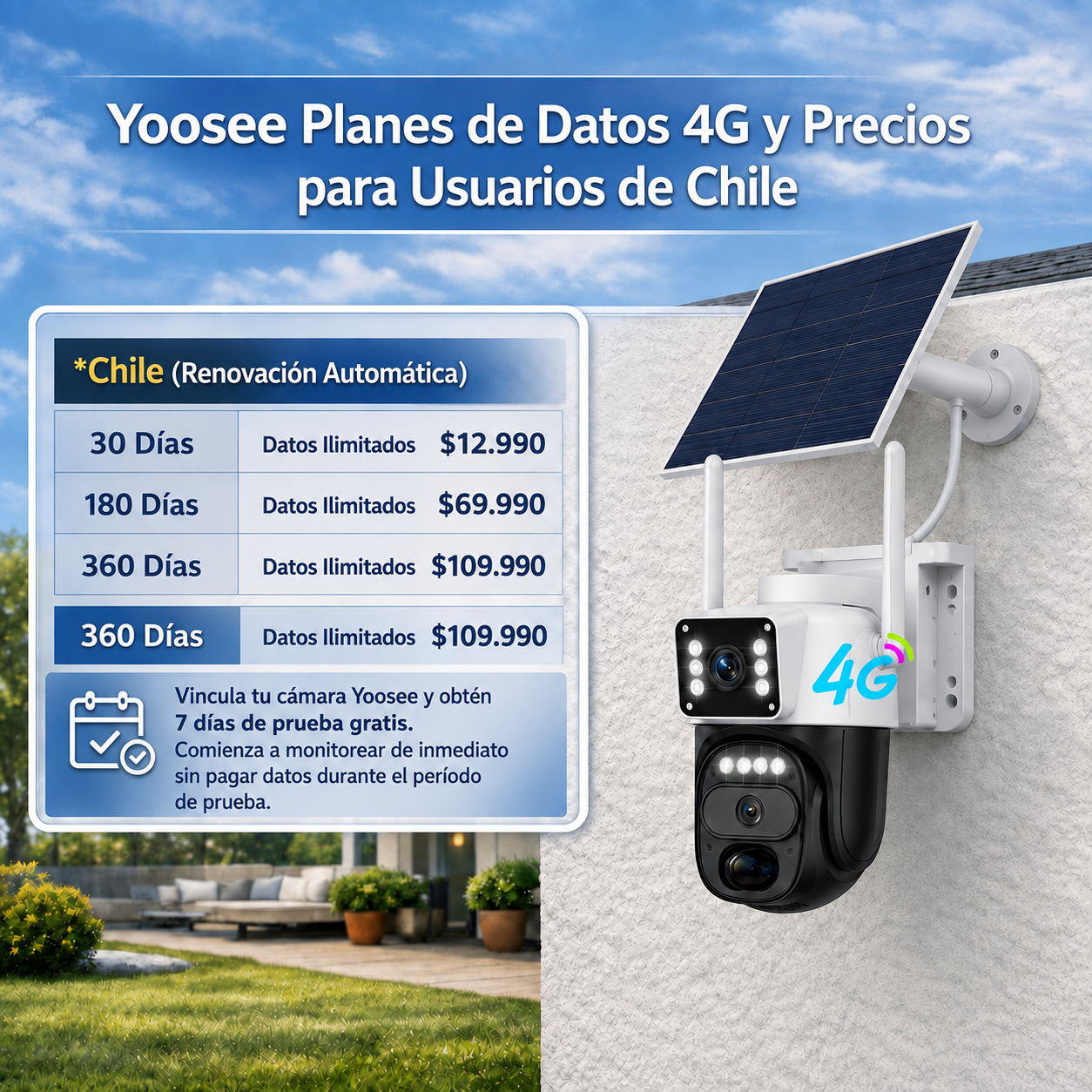 Cámara de Seguridad Solar 4G 360° | Vigilancia sin WiFi